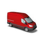 Busch 54500 - H0 - Ford Transit Kasten - rot